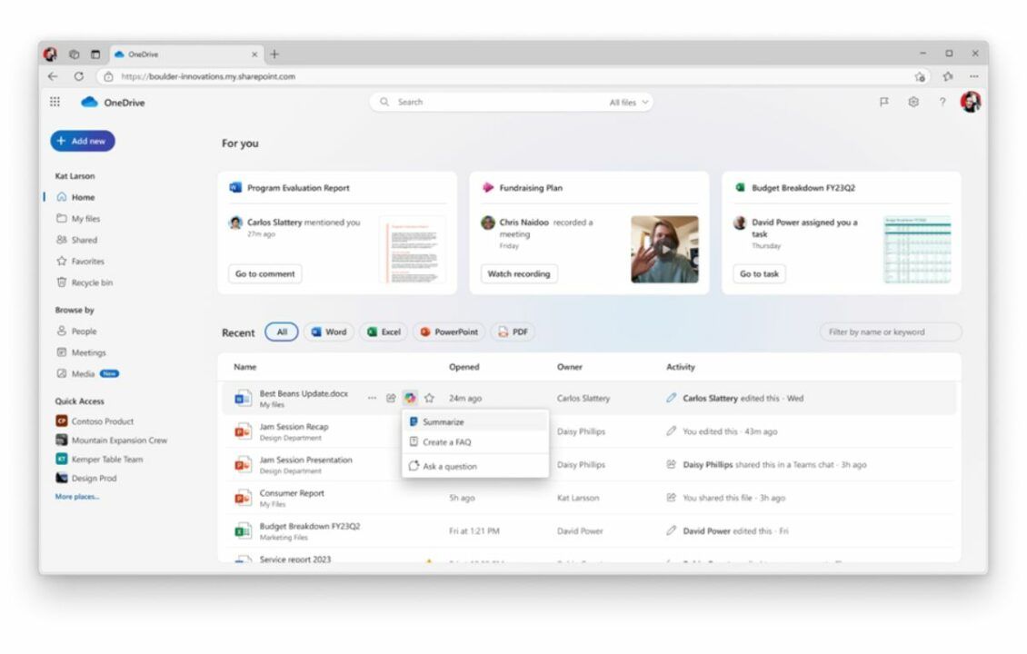 مايكروسوفت تضيف مزايا جديدة إلى ون درايف