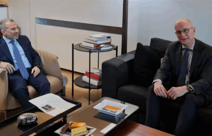 باسيل: على الإتحاد الأوروبي وألمانيا مراجعة موقفهما من ملف النزوح