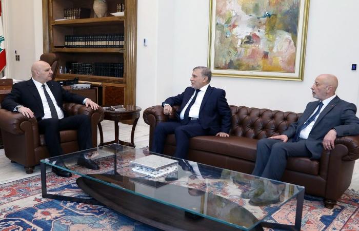 عشية زيارته إلى بغداد.. عون يلتقي مستشار السوداني