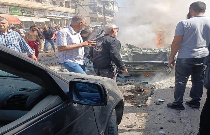 بالفيديو- استهداف سيّارة في الزهراني