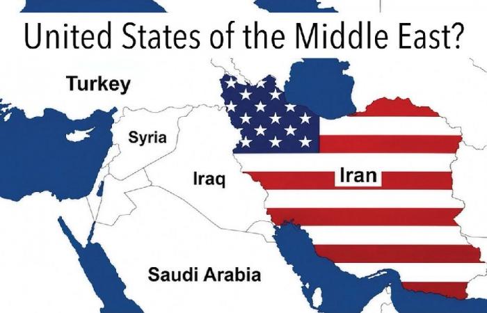 ترامب ينشر خريطة تُظهر العلم الأميركي يغطي إيران