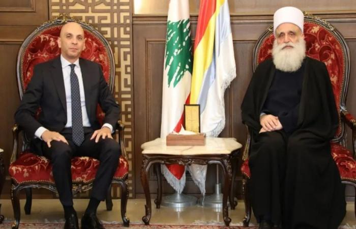 أبي المنى يستقبل السفير المصري ويشدد على التضامن العربي